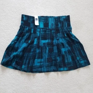 NWT Gap Plaid Black & Blue Skirt szS - Picture 1 of 7