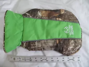 (1) NEW Realtree Edge Camo Dog Jacket -SMALL - GREEN- Fleece Reflective Washable - Picture 1 of 5