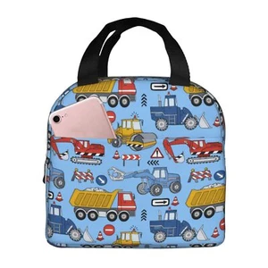 Truck Car Lunch Box Tractor Excavator Lunch Bag Insulated Reusable Lunch Tote... - Picture 1 of 7