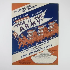 Sheet Music I'm Getting Tired So I Can Sleep Irving Berlin This Is The Army 1942 - Picture 1 of 12