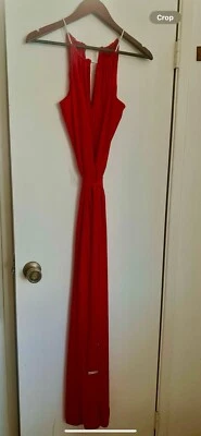 Macacão Michael Kors trançado vermelho estilo halter tamanho M - Imagem 1 de 4