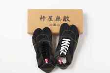 Kineya Muteki Japanese Tabi Running Shoes Ninja Split Toe Black Barefoot Feeling