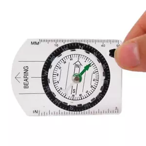 Military Compass Scale Ruler Baseplate Mini Hot For Hiking new D4Y8 - Picture 1 of 8