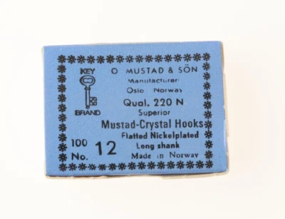AMI MUSTAD CRYSTAL HOOKS - Ref 220 N - Size 12 - 100 pz - GH009
