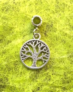SUPERBE  PENDENTIF ARBRE  DE  VIE  ARGENTE  MUNI  DE  SON  CORDON  EN  CUIR NOIR - Imagen 1 de 3