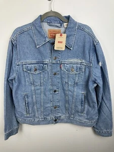 Levi's Jean Jacket Womens CL Ex Boyfriend Trucker Jacket Denim Cotton AS - Picture 1 of 11