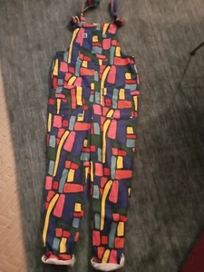 LUCY & YAK Fabulous Colourful Geometric Design Overalls Size 10 - Picture 1 of 11