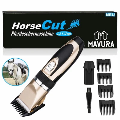 MAVURA HorseCut Horses Shearing Machine Extremely Quiet with Cordless Horses Hair Trimmer Trimmer