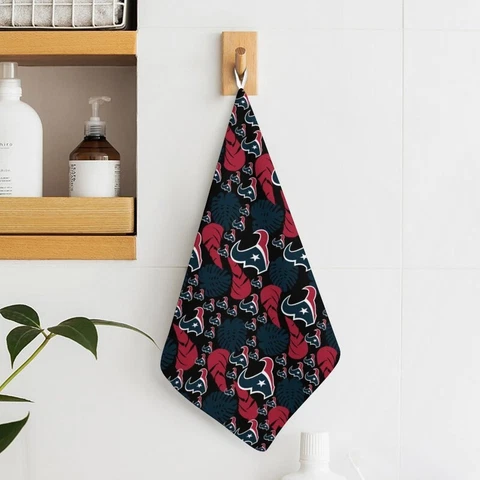 2pcs Houston Texans Hand Towel Soft Towel Kitchen Towel Print Towels 11.8" Cover