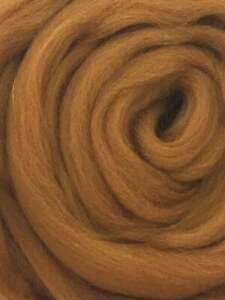 Brown Cinnamon Spice Wool Roving, Spin into Yarn or Felt Wool into Crafts