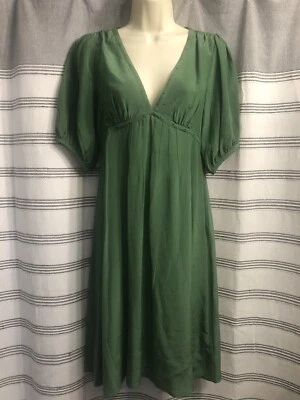 Vestido de seda verde Banana Republic para dama talla 2 Foto 1 de 4