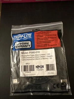 Tripp Lite 10ft DisplayPort Cable (M to M) P581-010 - Image 1 of 3