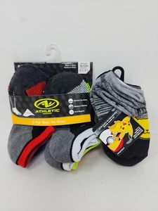 2 Packs of Boys Socks Shoe Size Small 4.5-8.5 Pokémon Athletic Works Multi Color - Picture 1 of 6