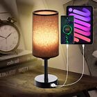 Kayleemia Black Beside Lamp With Usb Pd Ports Touch Control Usb A+C Charging ...
