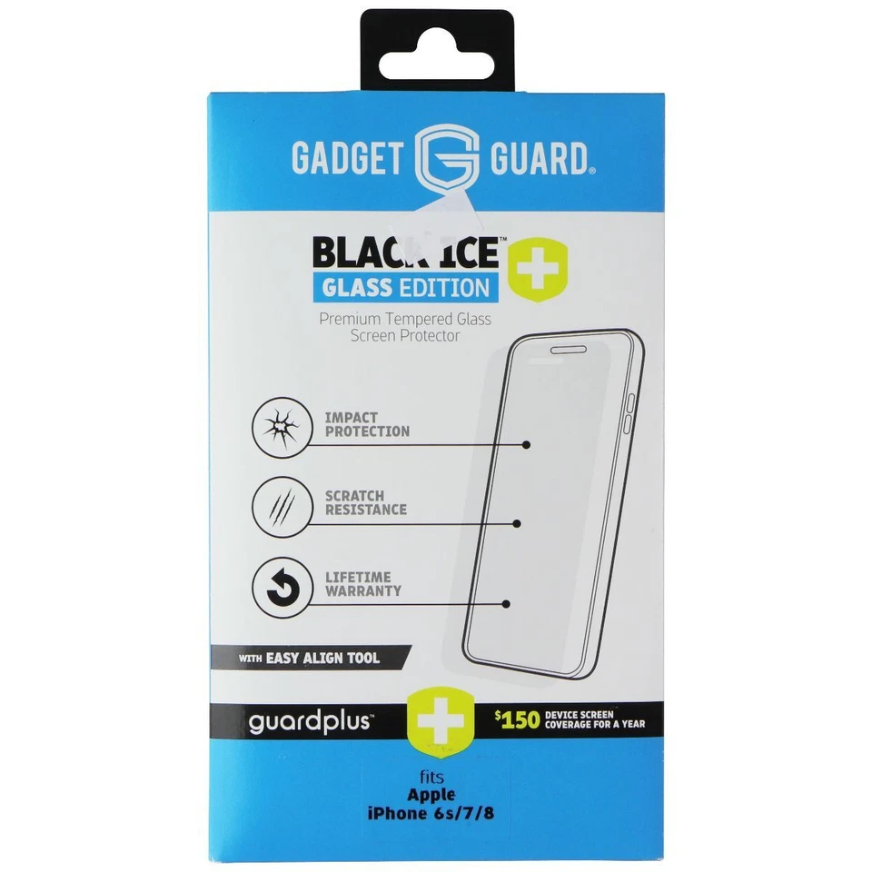 Gadget Guard (Black Ice+) Tempered Glass with Align Tool for iPhone 8/7/6s - Image 1 of 1