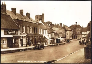 High Street, CRANBROOK, Kent. Reproduction Photo of Century Old Image. Free p&p - Picture 1 of 1