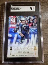 TOM BRADY & JIMMY GAROPPOLO SGC 9 2015 Donruss Elite #5 Passing The Torch Gold