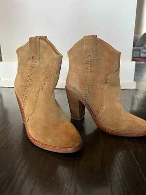 JOIE Womens 36 (US 6 M) 'Monte' Tan Suede Leather Boots Booties Studded NEW - Image 1 of 4
