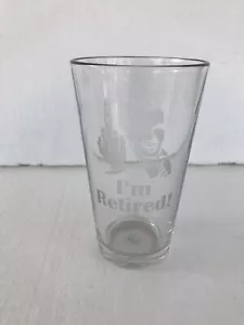 1 I'm Retired Man's Bierglas Sammlerglas Breweriana Barware Sammeln - Bild 1 von 3