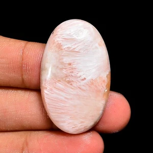 Piedra preciosa cabujón de varios y varios quilates de escolecita rosa natural - Imagen 1 de 28