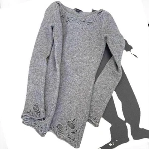 Y2K ARMANI EXCHANGE GREY LAMBS WOOL&ANGORA SLIM FIT SWEATER/XSMALL - Bild 1 von 8