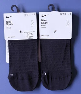 2 PACK Nike SPARK Lightweight QUARTER Running Gym Socks CT8933-010 UK 3.5-5 - Picture 1 of 4