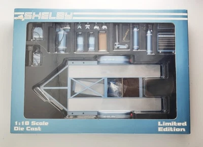 1:18 Gmp Brittany Blue Carroll Shelby Shop Tool and Trailer Set SKU WCC108BT - Image 1 of 3