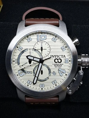 Invicta Mens Corduba Collection Brown Leather Watch - 46mm - Steel Case NEW! - Image 1 of 4