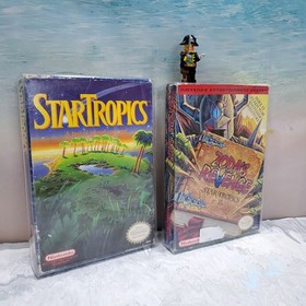 Star Tropics 1 + 2 Zoda's Revenge Set Complete in Box NES Cart Sleeve Manual CIB