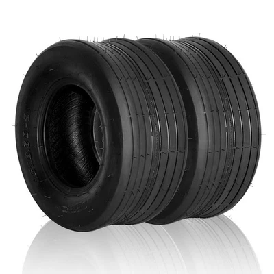 Two 16x6.50-8 Rib Lawn Mower Garden Tractor Tires 4 Ply 16x6.5-8 16 650 8 - Image 1 of 4