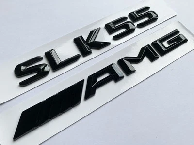 INSIGNIA MALETERO TRASERO NEGRO BRILLANTE SLK55 AMG NUEVA FUENTE SE ADAPTA A LETRAS MERCEDES BENZ AMG