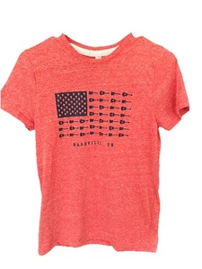 Youth Nashville Tennessee American Flag Music City Shirt - Picture 1 of 5