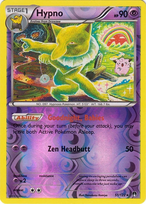 Moderate Play x 1 Hypno - 51/122 - Rare - Reverse Holo BREAKpoint - Image 1 of 1