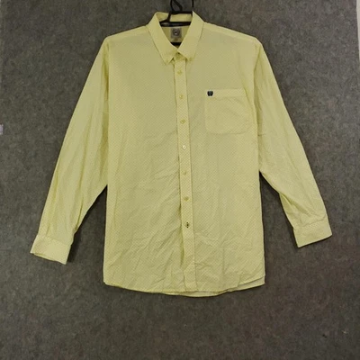 Cinch Shirt Mens 2XL Yellow Micro Dot Button Front Long Sleeve Western Pocket - Image 1 of 4