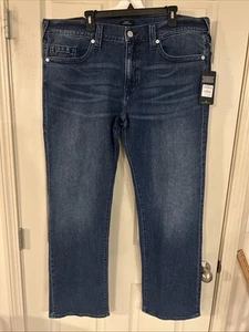 True Religion Herren Ricky Jeans Relaxed Straight Tidal Wash Blau 40X34 Neu mit Etikett - Bild 1 von 5