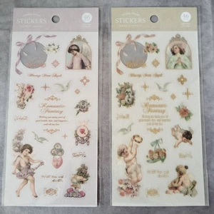 4 sheets angel stickers Victorian design romantic fantasy gift wrapping - Picture 1 of 21