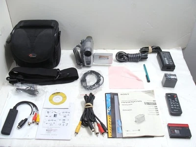 Sony DCR-HC21 Mini DV Camcorder Nightshot USB Streaming + Video Transfer Kit - Image 1 of 4