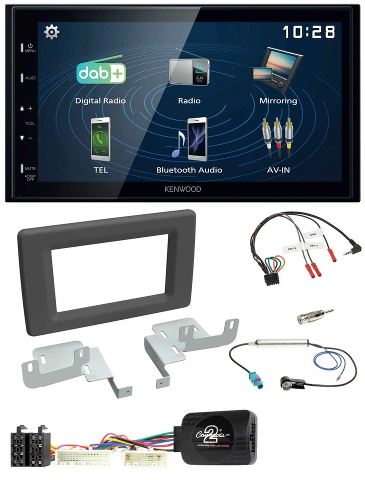 Kenwood 2DIN Bluetooth Lenkrad USB DAB Autoradio für Renault Master ab 2019 - Bild 1 von 4