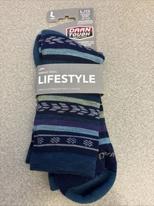 Darn Tough Vermont Merino Wool Crew Sock, Dark Teal. Women Large, NWT - Picture 1 of 4