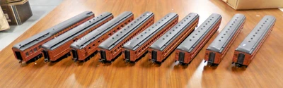 BACHMANN - PENNSYLVANIA RR 9-CAR PASSENGER TRAIN SET  - HO SCALE - NEW - Image 1 of 4