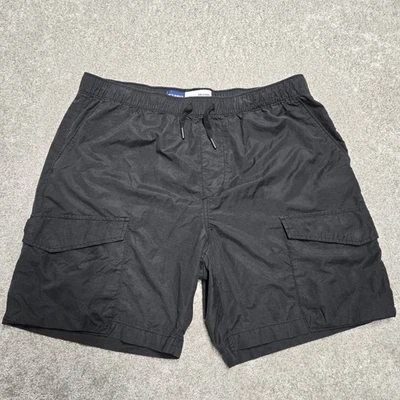 Old Navy Cargo Shorts Mens Large 7" Gray Relaxed Jogger Pull On Drawstring - Image 1 of 4