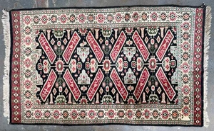 Alfombra Alfombra 3 x 5 pies Pequeña Lana Afgana Marroquí Oriental De Colección - Imagen 1 de 15