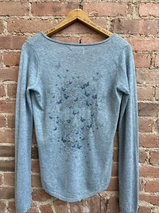 Zadig et Voltaire Womens Sweater, Sz Small, 100% Cashmere Butterfly Print - Picture 1 of 7