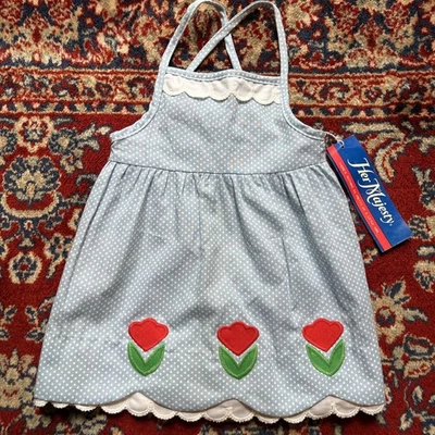 Her Majesty Dress Girls Size 2T Colorful Sleeveless VTG USA Made 80s Boho NWT - Image 1 of 4