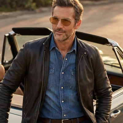 Gafas de sol Tom Ford FT0771 28E 63 mm Bradford para hombre oro rosa piloto-aviador Foto 1 de 4