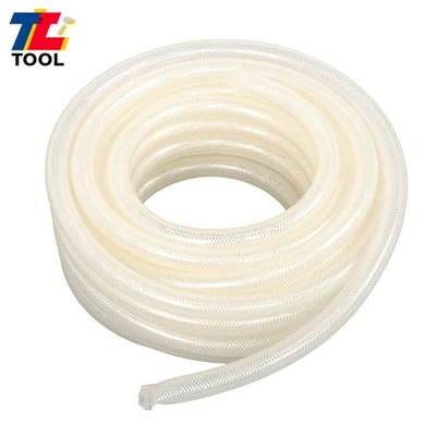 Durable Clear Braided Hose 3/4" ID x 1" OD 50ft, High Pressure Reinforced PVC - Image 1 of 4