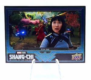 2022 UD Shang Chi Xialing /73 Meng'er Zhang Blue Marvel Upper Deck Stop Him - Picture 1 of 14