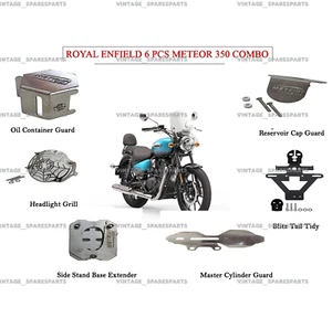 Fit For Royal Enfield 6 Pcs Accessories Combo Pack For Meteor 350 - Picture 1 of 6