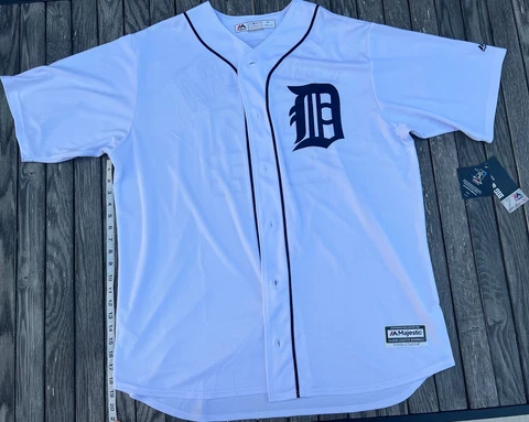 New 2XL Tall Majestic Detroit Tigers Miguel Cabrera Jersey NEW Big Tall Cover