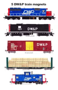 Locomotoras y trenes Duluth, Winnipeg y Pacific 5 imanes Andy Fletcher - Imagen 1 de 1